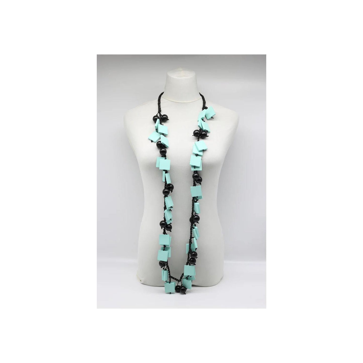 Wooden Squares Necklace