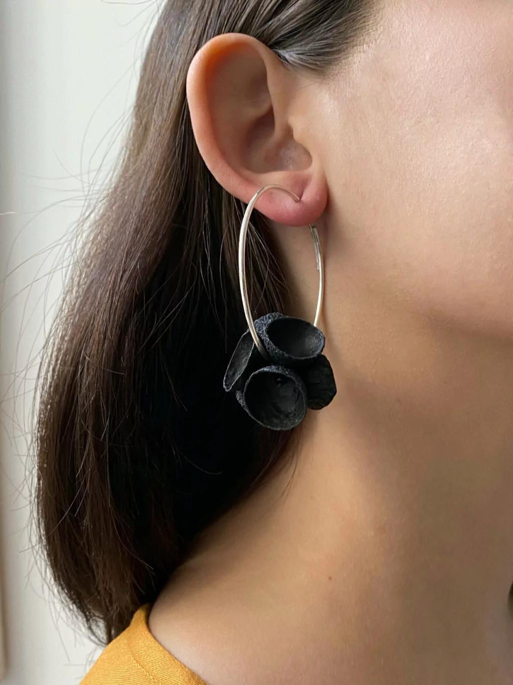 Crater Hoop Earrings