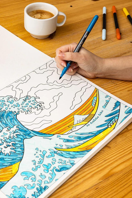 Coloring Book Hokusai
