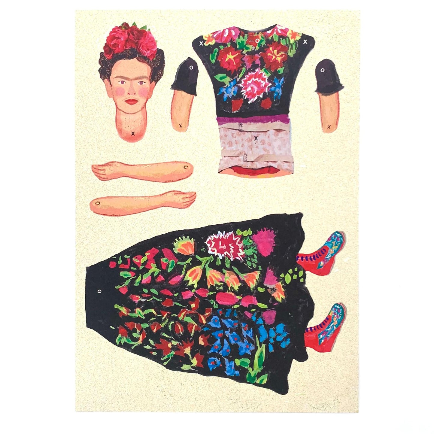 Frida Kahlo Cutout Puppet