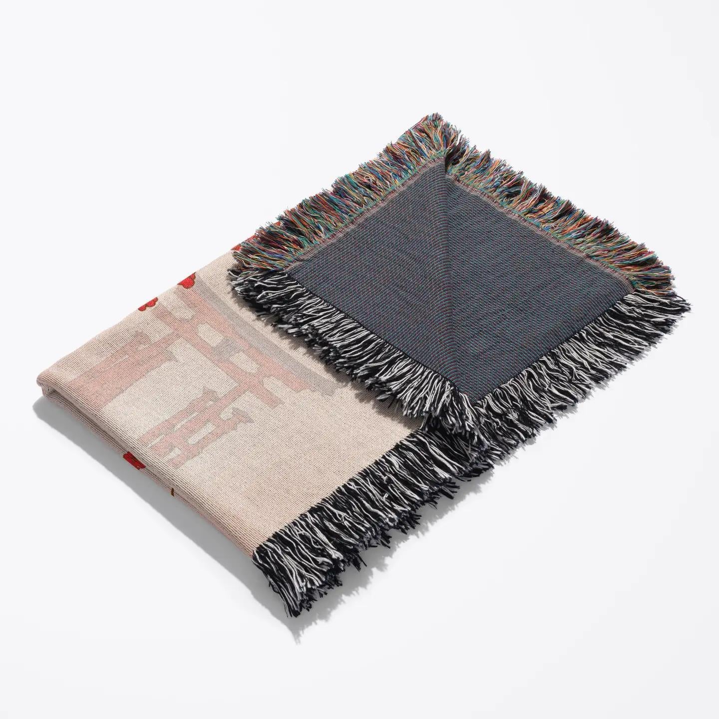 Japanese Sakura Red Cherry Blossom Blanket