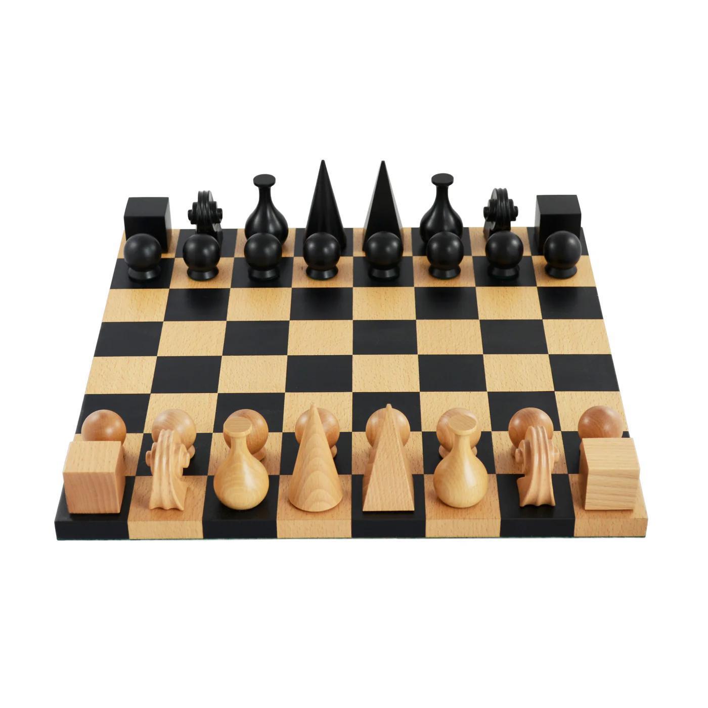 Man Ray Wood Chess Set