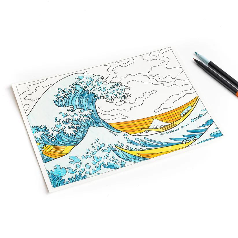 Coloring Book Hokusai