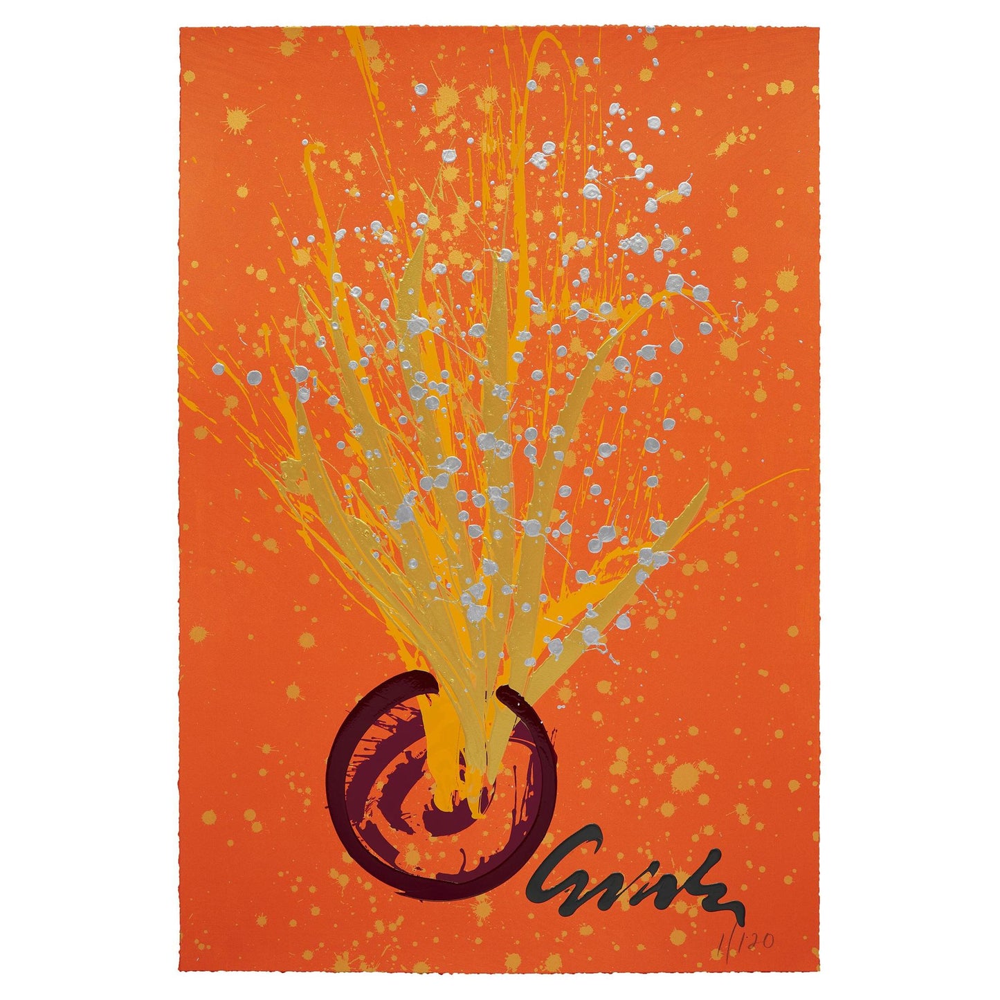 Chihuly Peach Flare Serigraph