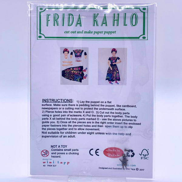 Frida Kahlo Cut Out and Make Paper Puppet